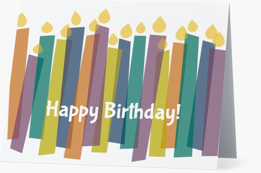 Design Preview for Design Gallery: Birthday Personalized Note Cards, Folded 5.5" x 4"