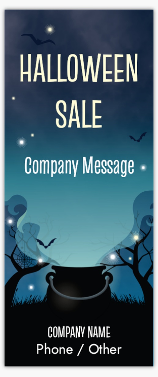 A scary halloween sale blue black design for Events