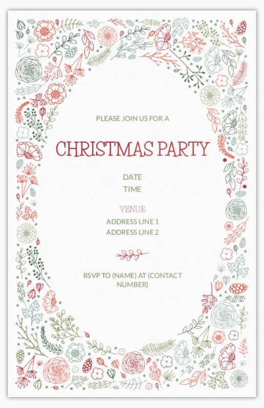 Design Preview for Design Gallery: Florals & Greenery Invitations & Announcements, Flat 18.2 x 11.7 cm