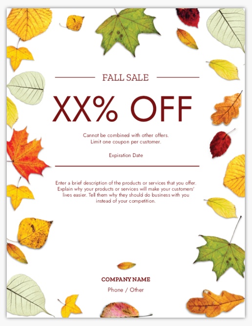 A seasonalprep fall yellow red design for Sales & Clearance