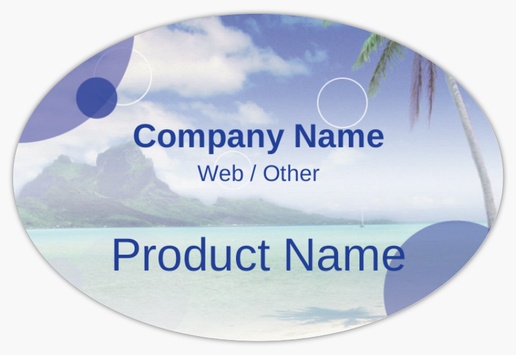 Design Preview for Travel & Accommodation Product Labels on Sheets Templates, 2" x 3" Oval