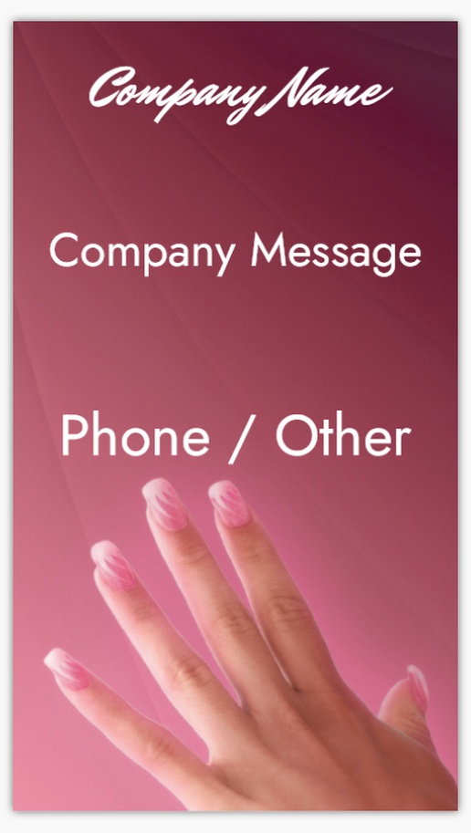 Design Preview for Nail Salons Vinyl Banners Templates, 1.7' x 3' Indoor vinyl Single-Sided