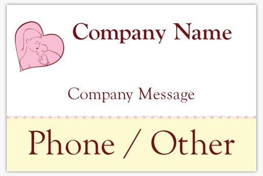 Design Preview for Pregnancy & Childbirth Lawn Signs Templates, 48" x 72" Horizontal
