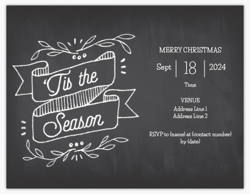 Design Preview for Holiday Invitations & Announcements Templates, 5.5" x 4" Flat