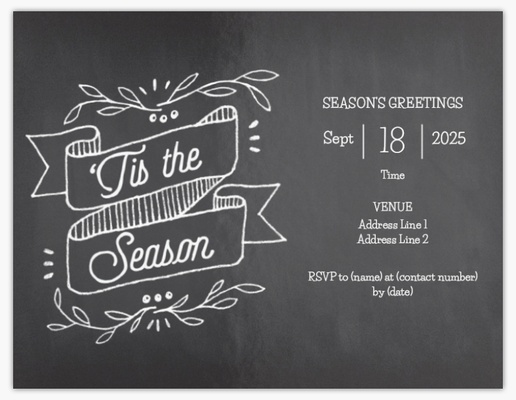 Design Preview for Design Gallery: Seasonal Invitations & Announcements, Flat 13.9 x 10.7 cm