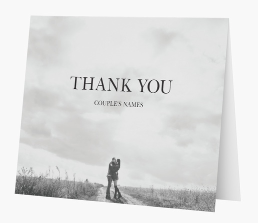 Design Preview for Design Gallery: Wedding Custom Thank You Cards, Folded 5.5" x 4"