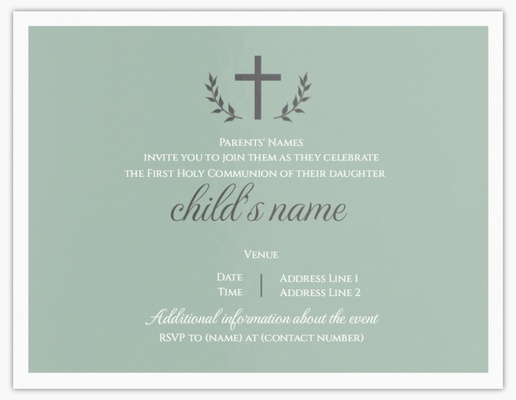 Design Preview for Design Gallery: Religious Invitations & Announcements, Flat 13.9 x 10.7 cm