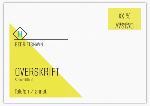 Forhåndsvisning av design for Designgalleri: Kuponger Postkort, A5 (148 x 210 mm)
