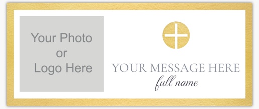 A metallico metálicos white yellow design for Confirmation with 1 uploads