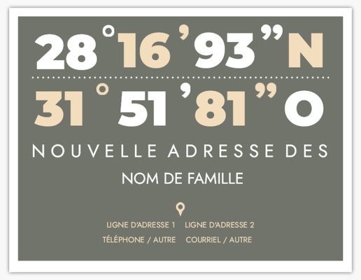 Aperçu du graphisme pour Galerie de modèles : Faire-part et invitations, Faire-part de déménagement, 5,5 x 4 po Non pliées