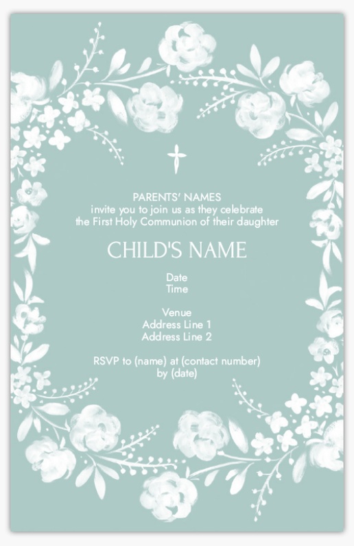 Design Preview for Design Gallery: Religious Invitations & Announcements, 4.6” x 7.2” Flat