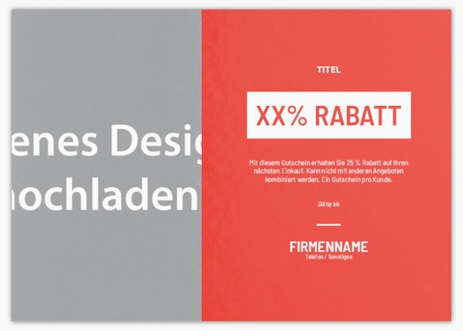 Designvorschau für Designgalerie: Postkarten Coupons, A6 (105 x 148 mm)