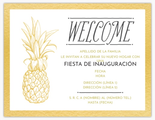 Un oro inauguración de la casa diseño crema para Fiesta de inauguración