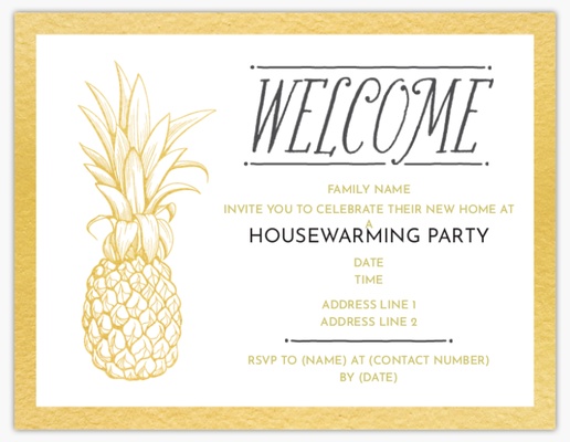 A gold housewarming yellow design for Housewarming Party