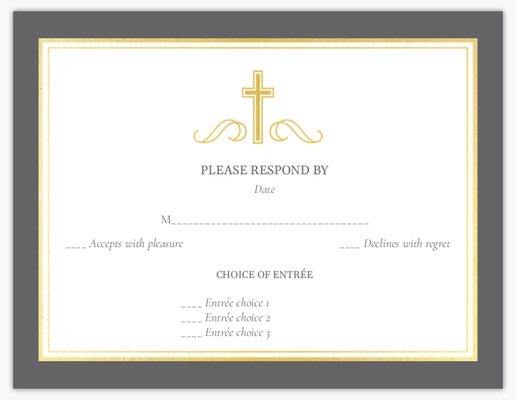 A gold catholic gray white design for Events