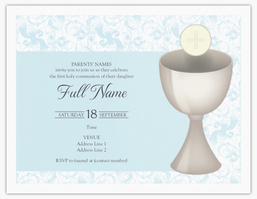 Design Preview for Design Gallery: Religious Invitations & Announcements, Flat 13.9 x 10.7 cm