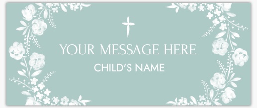 Design Preview for Baptism & Christening Vinyl Banners Templates, 2.5' x 6' Indoor vinyl Single-Sided
