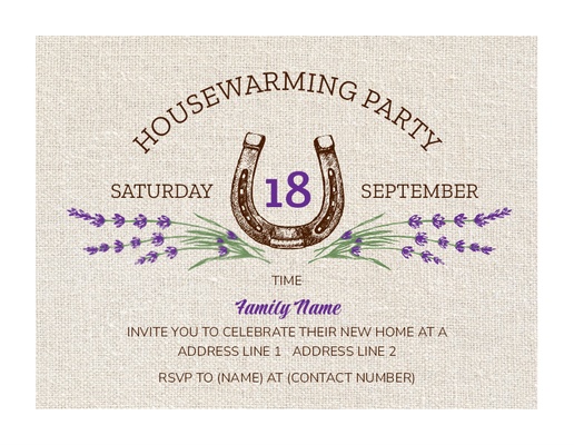 Design Preview for Moving Invitations & Announcements Templates, 5.5" x 4" Flat