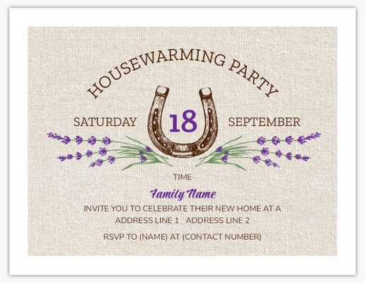 Design Preview for Design Gallery: Housewarming Party Invitations & Announcements, 5.5" x 4" Flat