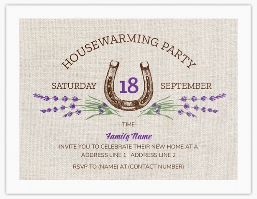 Design Preview for Design Gallery: Housewarming Party Invitations & Announcements, Flat 13.9 x 10.7 cm
