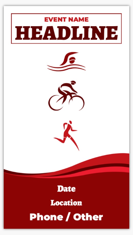 A sports endurance event red gray design for Sports