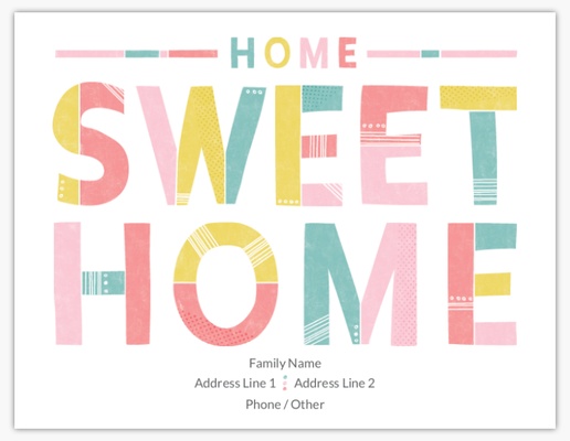 A home sweet home new address white design for Moving Announcements 