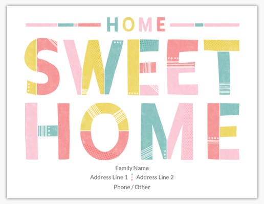 A home sweet home new address white gray design for Moving Announcements 