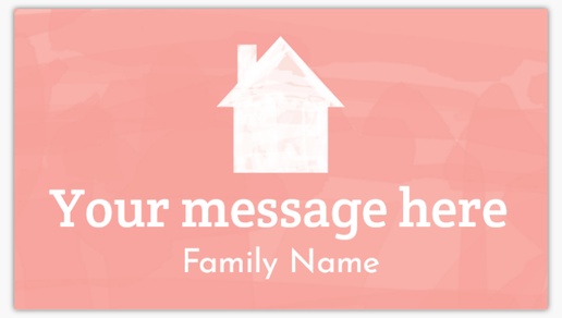 A housewarming house pink white design for Moving