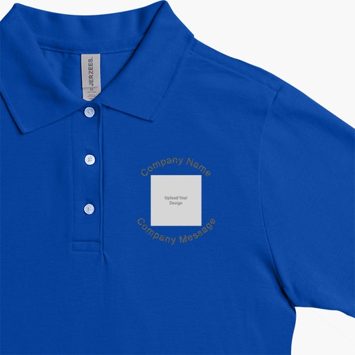 Design Preview for  JERZEES® Piqué Women’s Polo Shirt Templates