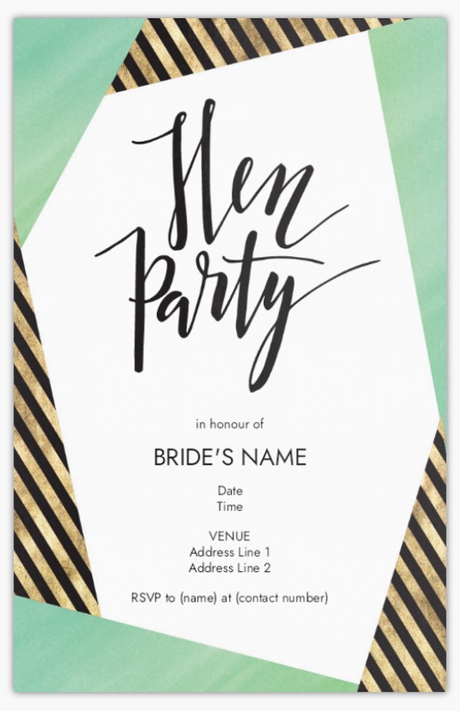 Design Preview for Hen Party Invitations, Flat 18.2 x 11.7 cm