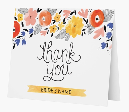 A thank you script gray orange design for Wedding