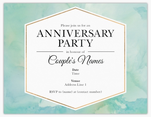 Design Preview for Design Gallery: Anniversary Invitations & Announcements, Flat 13.9 x 10.7 cm