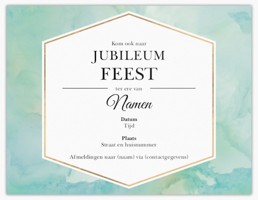 Voorvertoning ontwerp voor Ontwerpgalerij: Jubileum Kaarten en uitnodigingen, Ongevouwen 13,9 x 10,7 cm