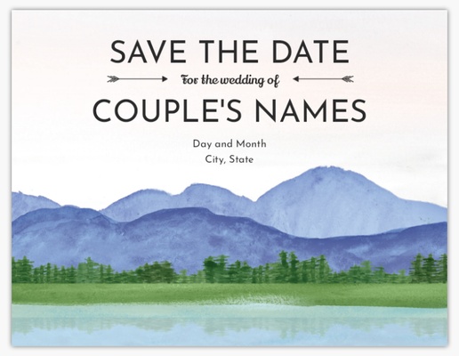 A mountains mountain range white purple design for Save the Date