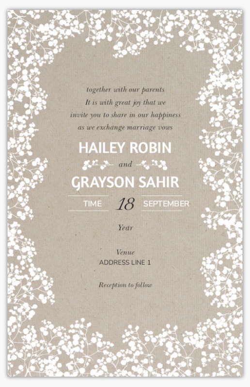 A frame wedding invite gray design for Theme