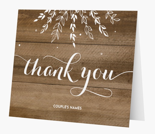 A thank you rustic brown design for Wedding