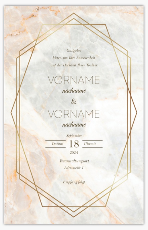 Designvorschau für Hochzeitseinladungen, Flach 21.6 x 13.9 cm