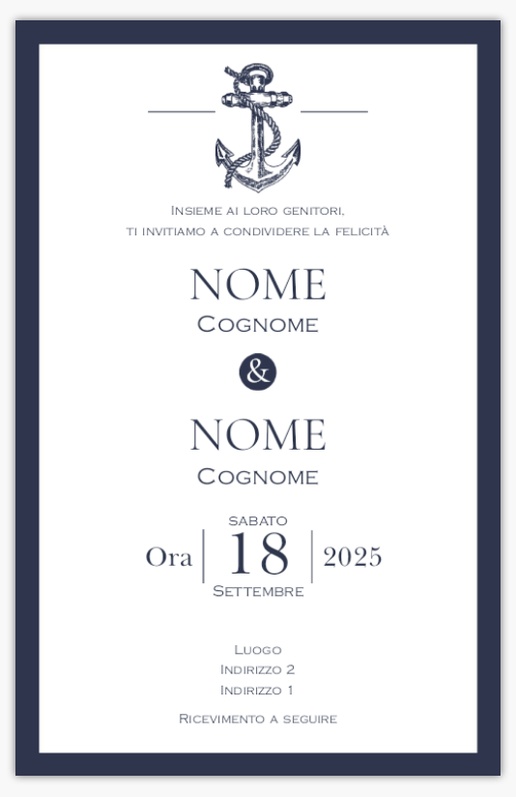 Anteprima design per Galleria di design: partecipazioni di matrimonio per nautica, Piatto 18.2 x 11.7 cm