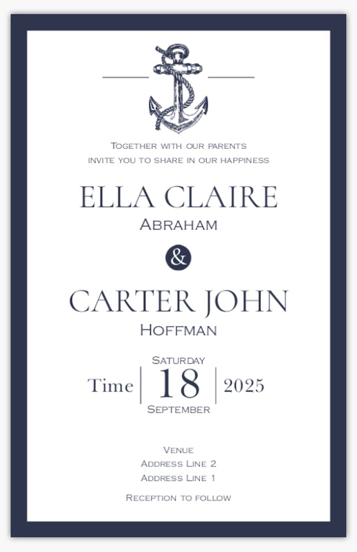 A classictrend wedding invitation white purple design for Summer