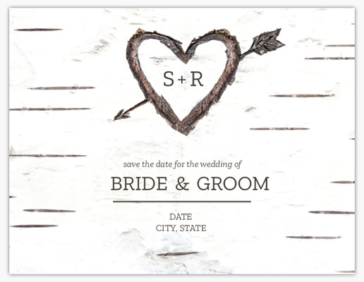 A woodgrain nature white cream design for Wedding