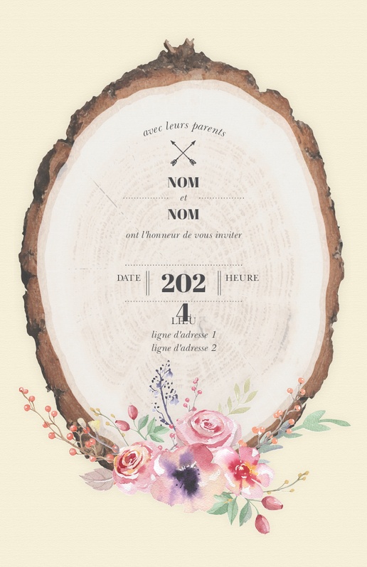 Aperçu du graphisme pour Galerie de modèles : faire-part de mariage pour fleurs, Non pliées 21.6 x 13.9 cm