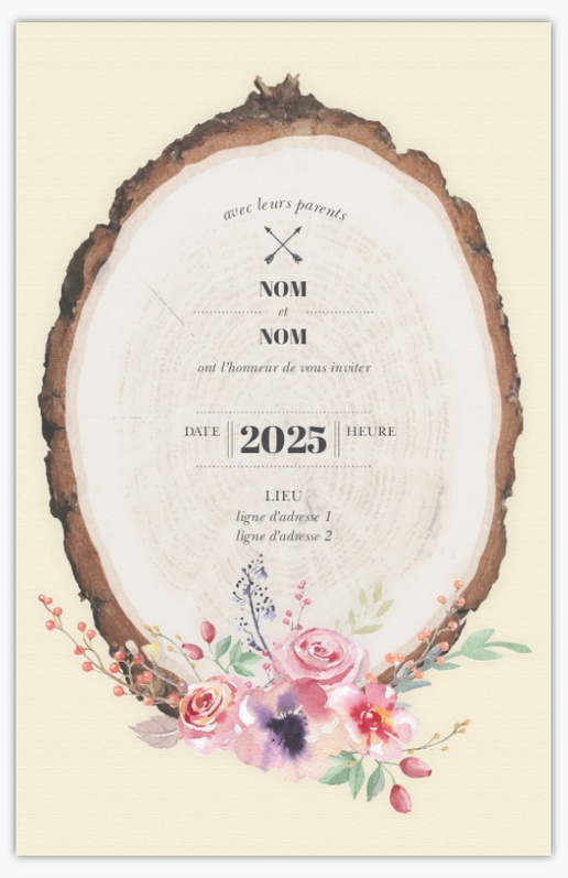 Aperçu du graphisme pour Modèles de faire-part de mariage personnalisé, Non pliées 21.6 x 13.9 cm