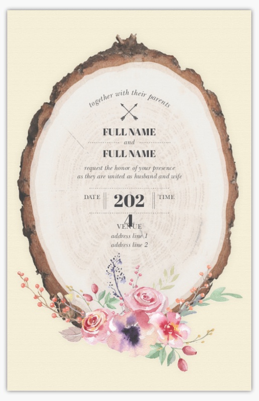 Design Preview for Design Gallery: Bohemian Wedding Invitations, Flat 21.6 x 13.9 cm