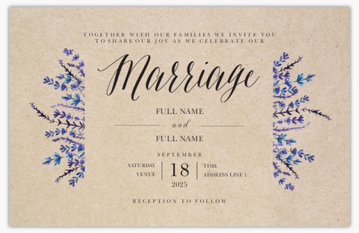 Design Preview for Design Gallery: Typographical Wedding Invitations, 4.6" x 7.2" Flat