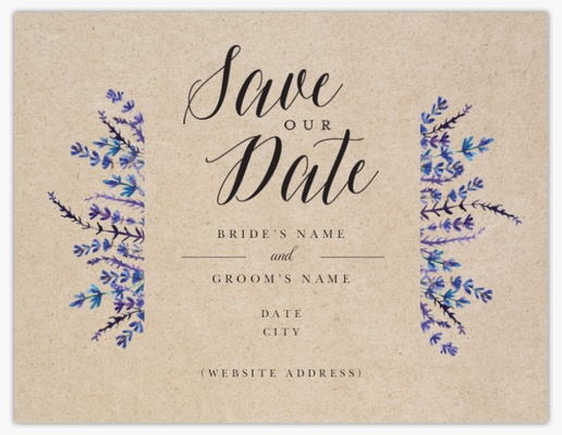 Design Preview for Design Gallery: Rustic Save The Date Cards, Flat 10.7 x 13.9 cm