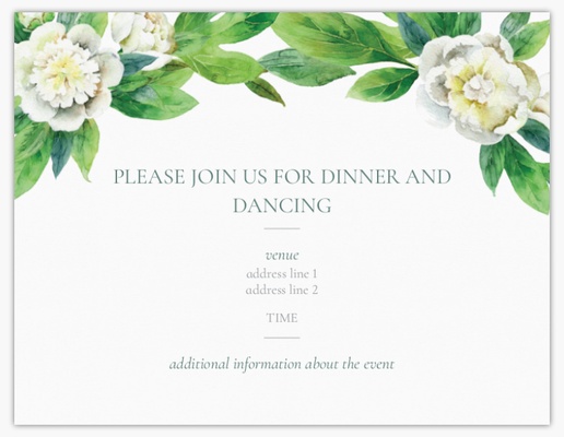 Design Preview for Reception Cards, Flat 10.7 x 13.9 cm