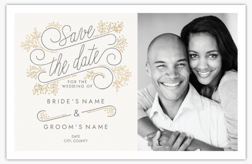 Design Preview for Rustic Save the Date Cards Templates, 4.6" x 7.2"