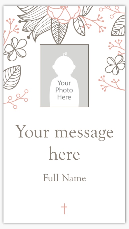 A floral botanical white gray design for Religious with 1 uploads