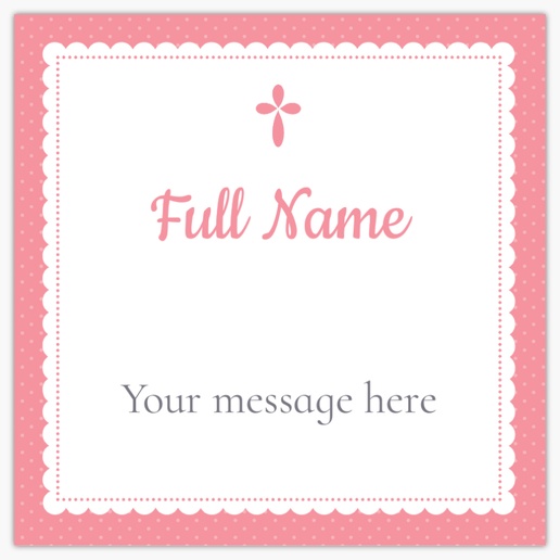 A christianity catholicism white pink design for First Communion