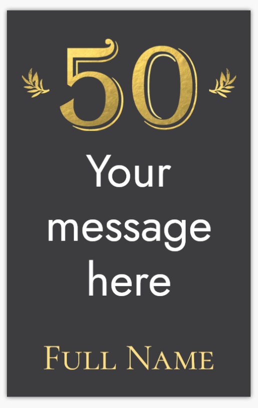 A golden anniversary 50th black gray design for Adult Birthday